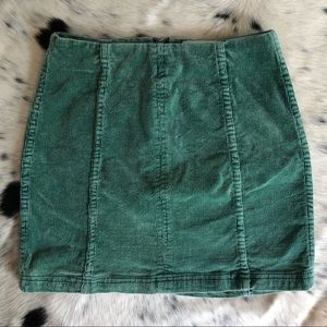 Green Free People Femme Mini Skirt Dupe